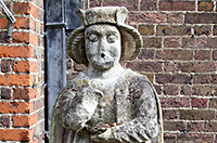 One of a pair of medieval trumpeters